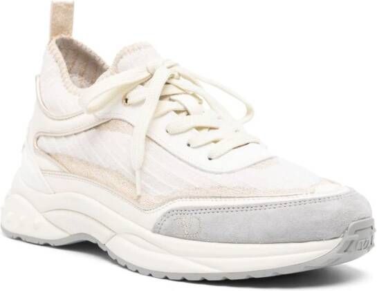 Valentino Garavani low-top chunky leather sneakers Neutrals