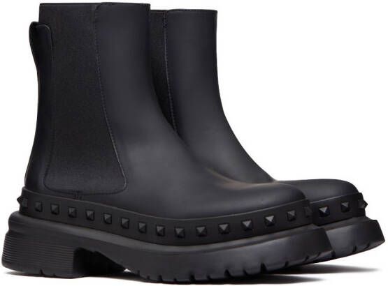 Valentino Garavani M-Way Rockstud leather ankle boots Black