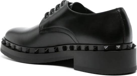 Valentino Garavani M-Way Rockstud leather derby shoes Black