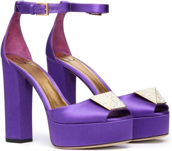 Valentino Garavani One Stud 120mm platform sandals Purple