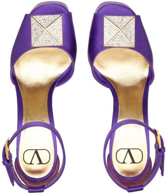 Valentino Garavani One Stud 120mm platform sandals Purple