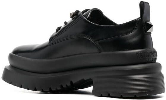 Valentino Garavani Ono leather Derby shoes Black