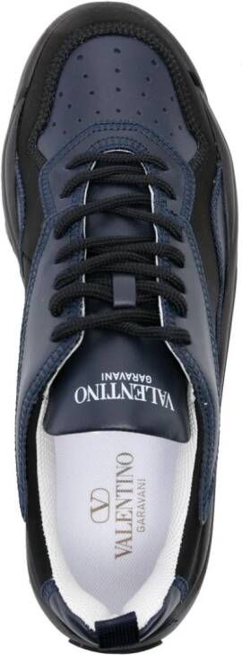 Valentino Garavani panelled lace-up sneakers Blue