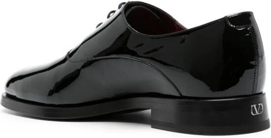 Valentino Garavani patent-leather Oxford shoes Black