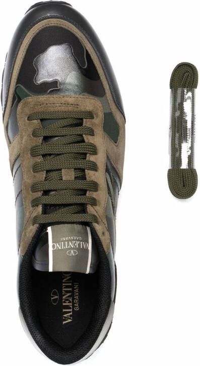 Valentino Garavani Rockrunner camouflage-print sneakers Green
