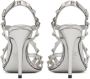 Valentino Garavani Rockstud 100mm mirrored sandals Silver - Thumbnail 3