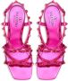 Valentino Garavani Rockstud 100mm mirrored sandals Pink - Thumbnail 4
