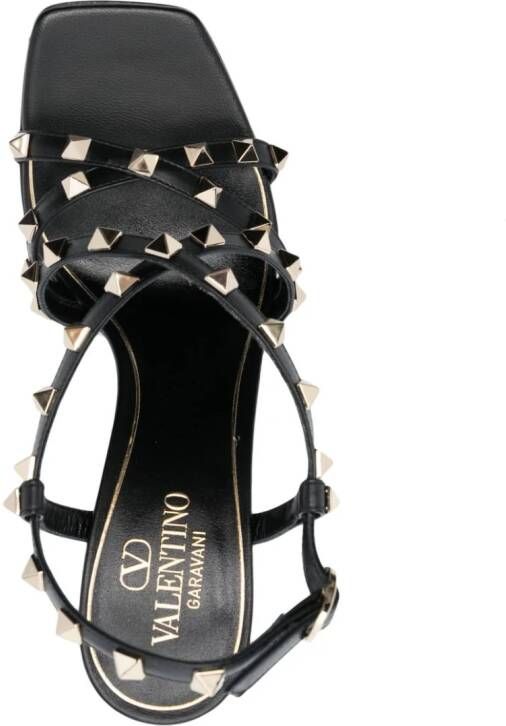 Valentino Garavani Rockstud 105mm leather sandals Black