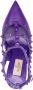Valentino Garavani Rockstud 115mm caged leather pumps Purple - Thumbnail 4