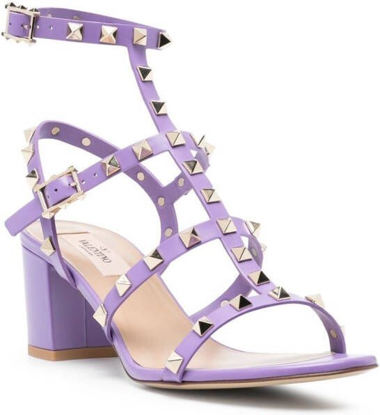 Valentino Garavani Rockstud 60mm ankle strap sandals Purple