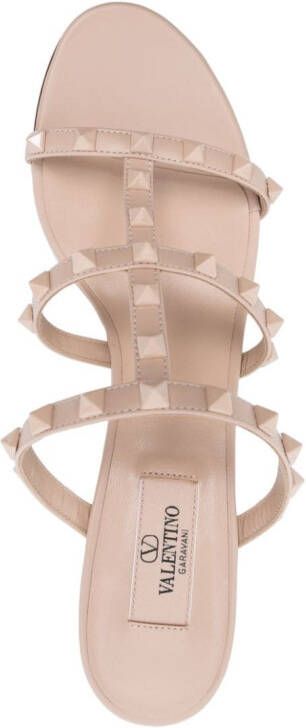 Valentino Garavani Rockstud 60mm leather sandals Neutrals