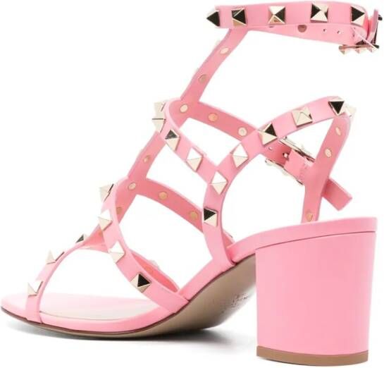 Valentino Garavani Rockstud 60mm leather sandals Pink