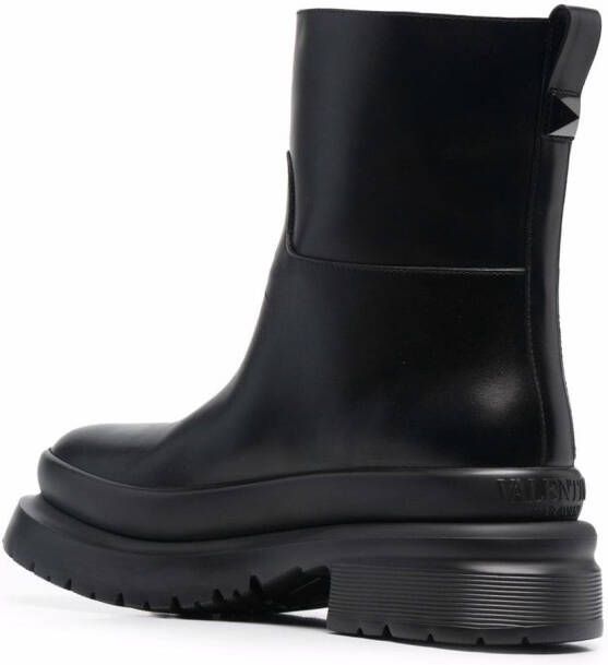 Valentino Garavani Rockstud almond-toe ankle boots Black