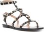 Valentino Garavani Rockstud ankle-strap flat sandals Black - Thumbnail 2