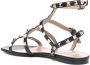 Valentino Garavani Rockstud ankle-strap flat sandals Black - Thumbnail 3