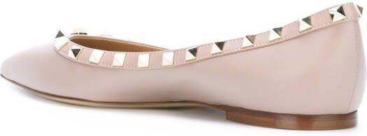 Valentino Garavani Rockstud ballerina shoes Pink