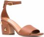 Valentino Garavani Rockstud block-heel sandals Brown - Thumbnail 2