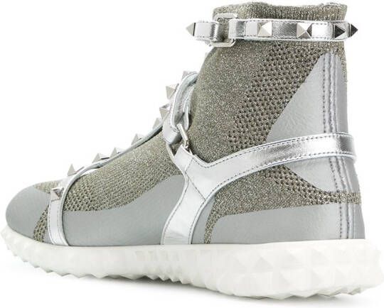 Valentino Garavani Rockstud high-top sneakers Metallic