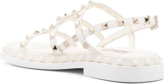 Valentino Garavani Rockstud cage-design sandals White