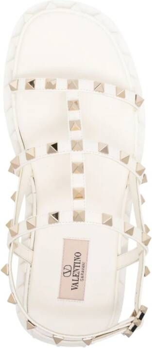 Valentino Garavani Rockstud cage-design sandals White