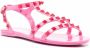 Valentino Garavani Rockstud cage flat sandals Pink - Thumbnail 2