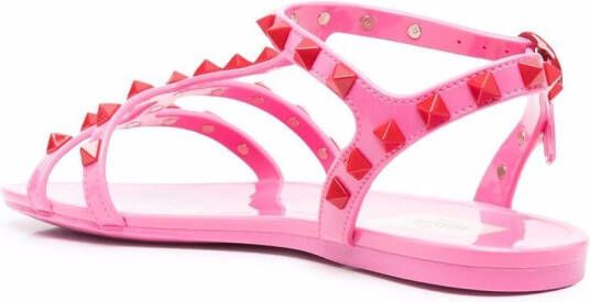 Valentino Garavani Rockstud cage flat sandals Pink