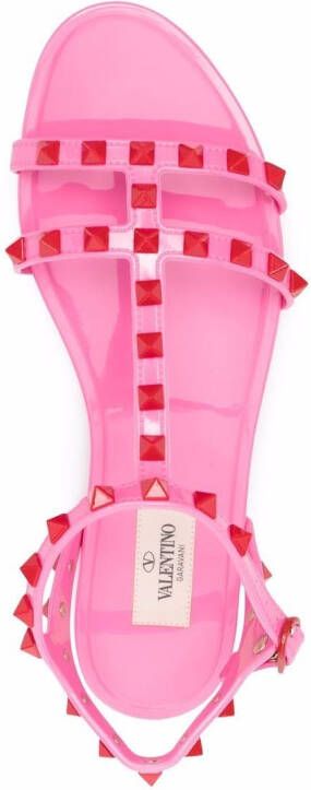 Valentino Garavani Rockstud cage flat sandals Pink