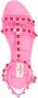 Valentino Garavani Rockstud cage flat sandals Pink - Thumbnail 4