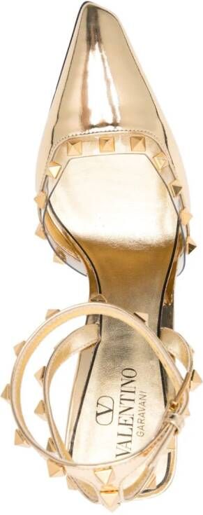 Valentino Garavani Rockstud Couture 50mm metallic pumps Gold