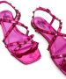 Valentino Garavani Rockstud mirrored leather sandals Pink - Thumbnail 5
