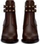 Valentino Garavani Rockstud-embellished ankle boots Brown - Thumbnail 4