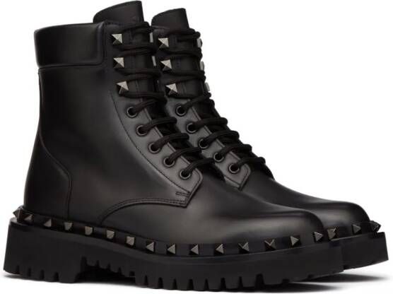 Valentino Garavani Rockstud 50mm leather ankle boots Black