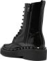 Valentino Garavani Rockstud-embellished leather lace-up boots Black - Thumbnail 3