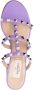 Valentino Garavani Rockstud-embellished mules Purple - Thumbnail 4