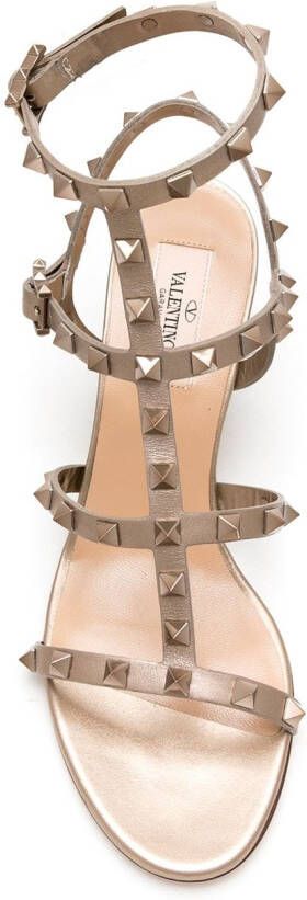 Valentino Garavani Rockstud-embellished sandals Gold