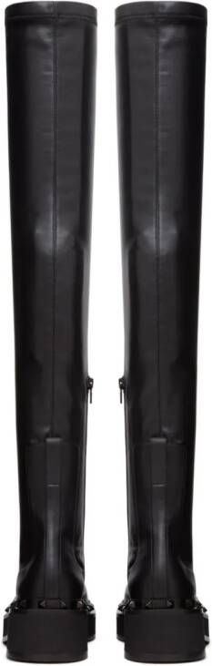 Valentino Garavani Rockstud-embellished thigh boots Black