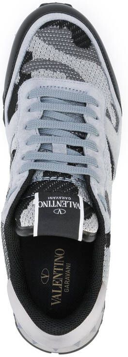 Valentino Garavani Rockstud-embellishment lace-up sneakers Grey
