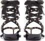 Valentino Garavani Rockstud flat lace-up thong sandals Black - Thumbnail 3