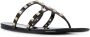 Valentino Garavani Rockstud flat thong sandals Black - Thumbnail 2