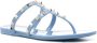 Valentino Garavani Rockstud flat sandals Blue - Thumbnail 2