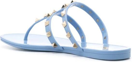 Valentino Garavani Rockstud flat sandals Blue