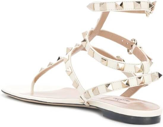 Valentino Garavani Rockstud flat sandals Neutrals