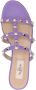 Valentino Garavani Rockstud flat sandals Purple - Thumbnail 4