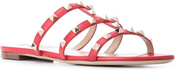 Valentino Garavani Rockstud flat sandals Red