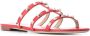 Valentino Garavani Rockstud flat sandals Red - Thumbnail 2