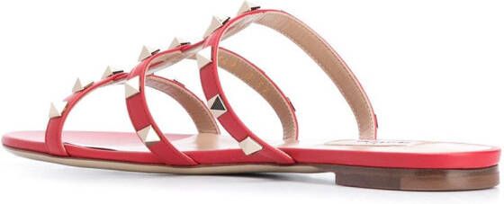 Valentino Garavani Rockstud flat sandals Red