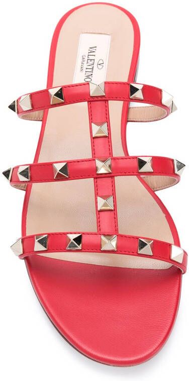 Valentino Garavani Rockstud flat sandals Red