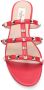 Valentino Garavani Rockstud flat sandals Red - Thumbnail 4