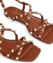 Valentino Garavani Rockstud leather gladiator sandals Brown - Thumbnail 5
