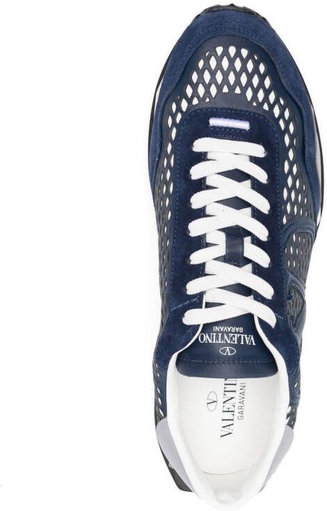 Valentino Garavani Rockstud lace-up sneakers Blue